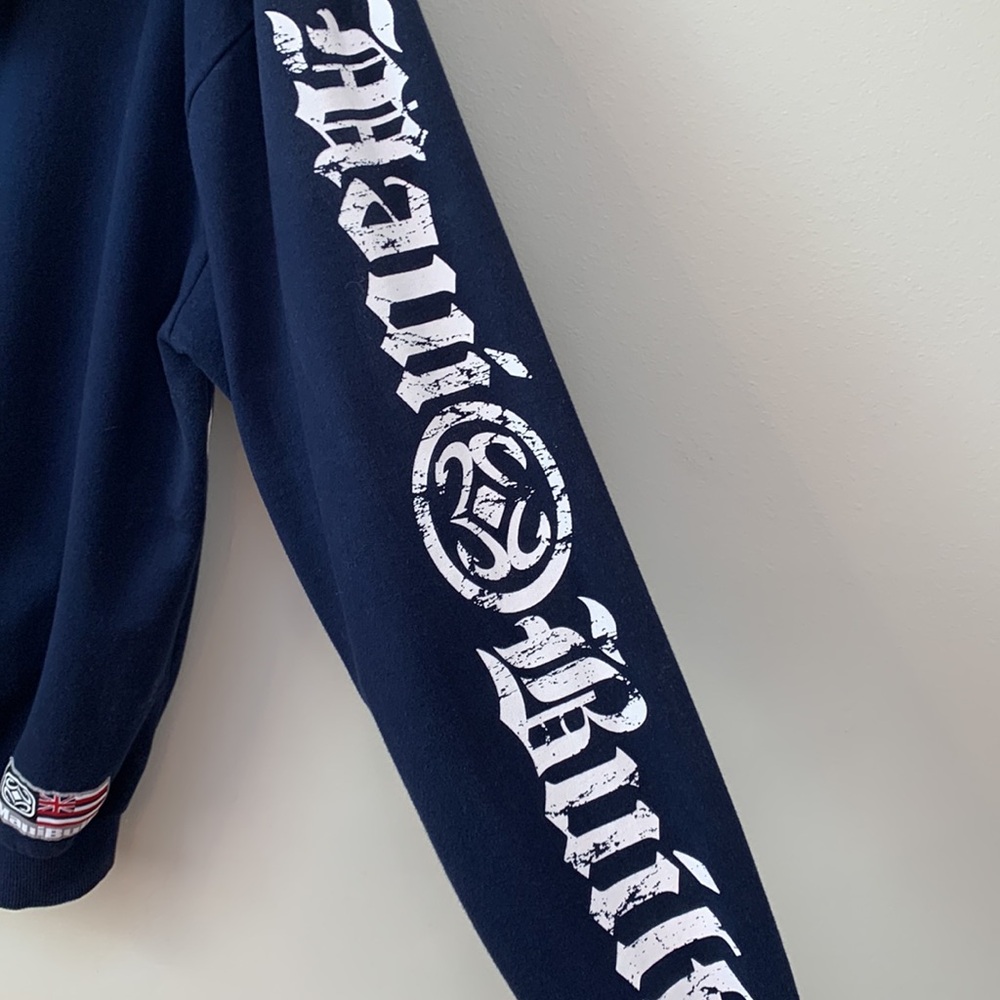 MauiBuilt Navy Blue Hoodie with White Crab Graphic - Picture 4 of 8
